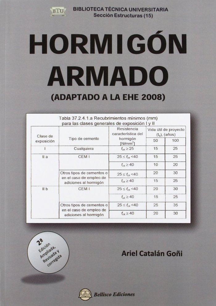 Hormigón armado 2008, de CATALAN GOÑI | portada del libro