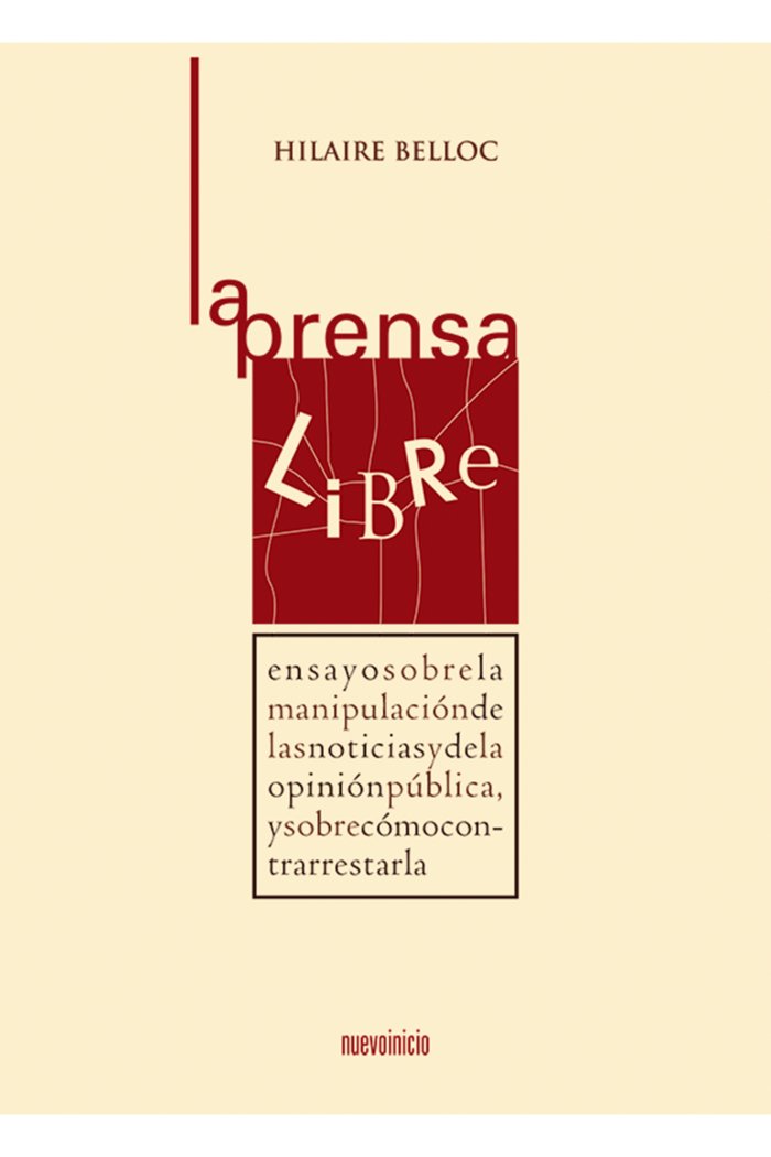 LA PRENSA LIBRE, de BELLOC | portada del libro