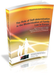 The Role of Selfûdetermination in the Modernisation of Family Law in Europe | portada del libro