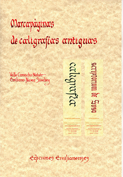 MARCAPAGINAS DE CALIGRAFIAS ANTIGUAS, de CAMACHO MATUTE, MARIA DEL VALLE | portada del libro