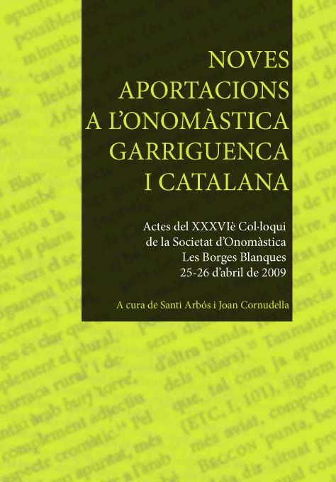 Noves aportacions a l'onomàstica garriguenca i catalana, de Varios autores | portada del libro