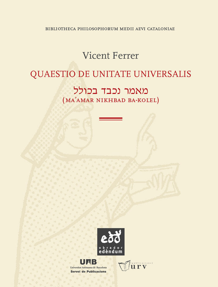 Quaestio de unitate universalis, de VICENTE FERRER | portada del libro