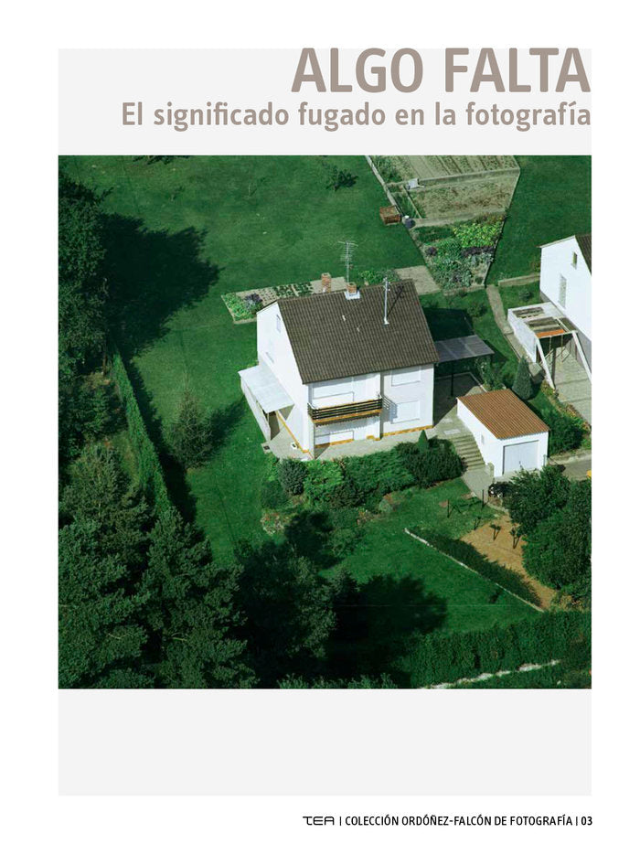 ALGO FALTA. EL SIGNIFICADO FUGADO EN LA FOTOGRAFÍA, de Arozena Bonnet, Teresa (texto) | portada del libro