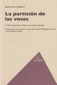 La partición de las voces, de JEAC LUC NANCY | portada del libro