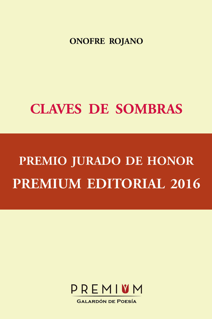 Claves de sombras, de Rojano, Onofre | portada del libro