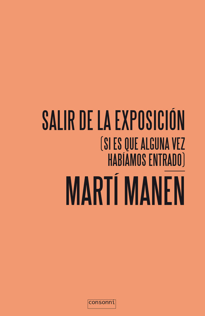 Salir de la exposición, de Manen, Martí | portada del libro