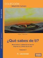 ¿Qué sabes de ti? Volumen 3, de Aurora Jechimer | portada del libro