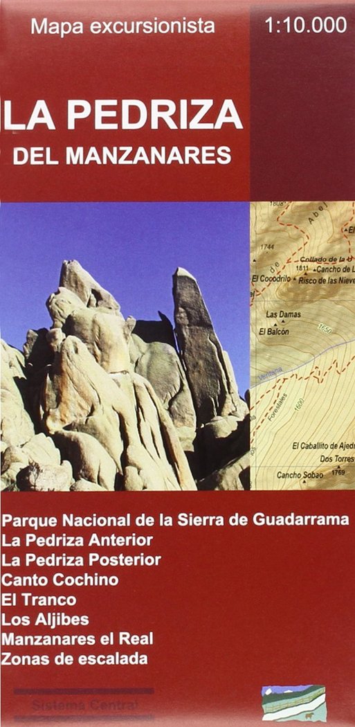 LA PEDRIZA DEL MANZANARES. MAPA EXCURSIONISTA, de ÁLVAREZ RUIZ | portada del libro