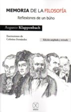 Memoria de la Filosofía, de AUGUSTO KLAPPENBACH | portada del libro
