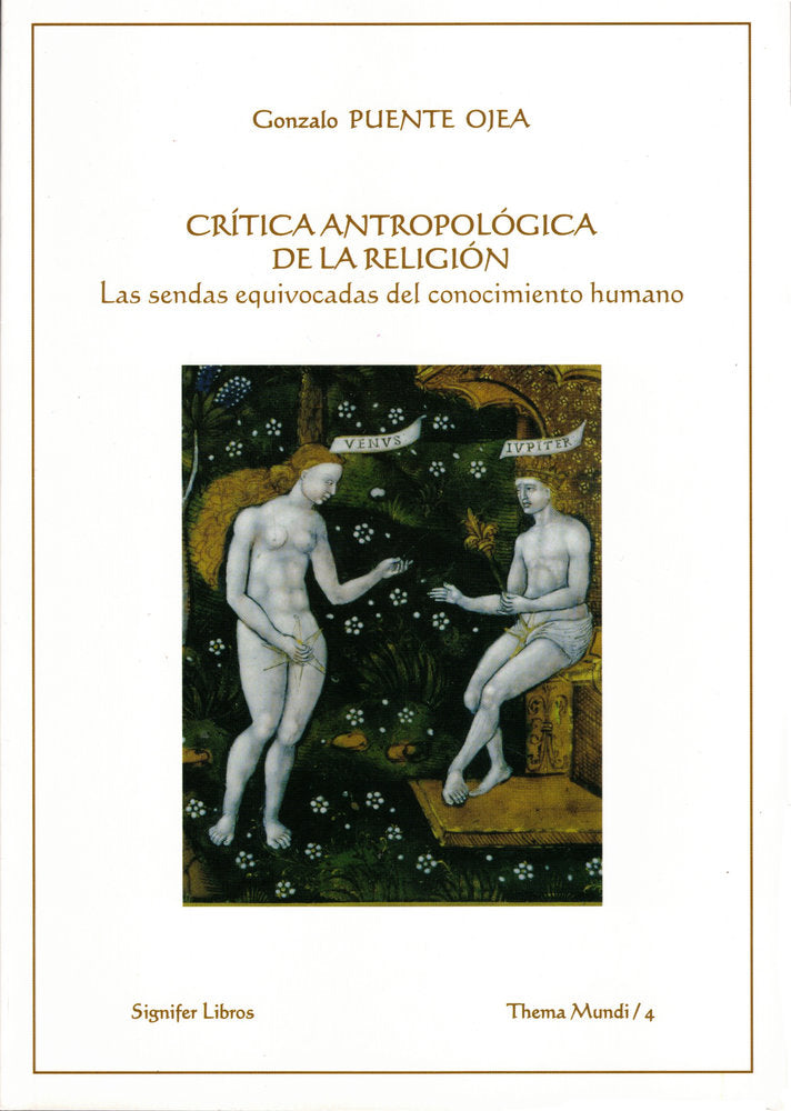 Cr¡tica antropológica de la religión, de Puente Ojea, Gonzalo | portada del libro