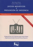 JUICIOS MEDIÁTICOS Y PRESUNCIÓN DE INOCENCIA, de Marta Sánchez-Esparza | portada del libro