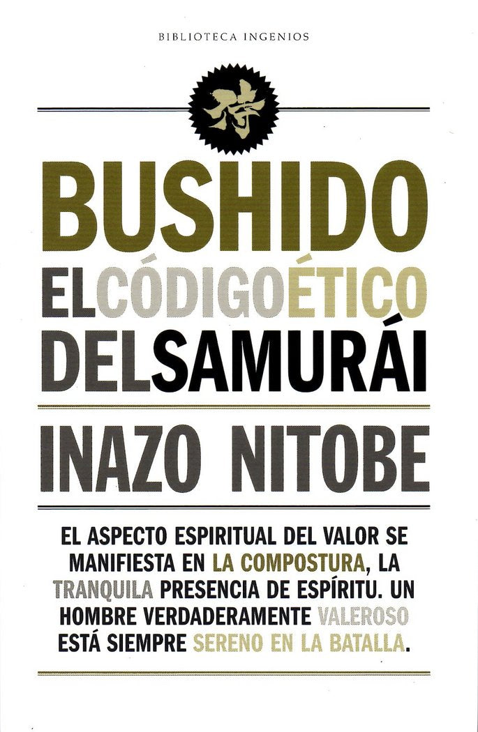 BUSHIDO, de NITOBE INAZO | portada del libro