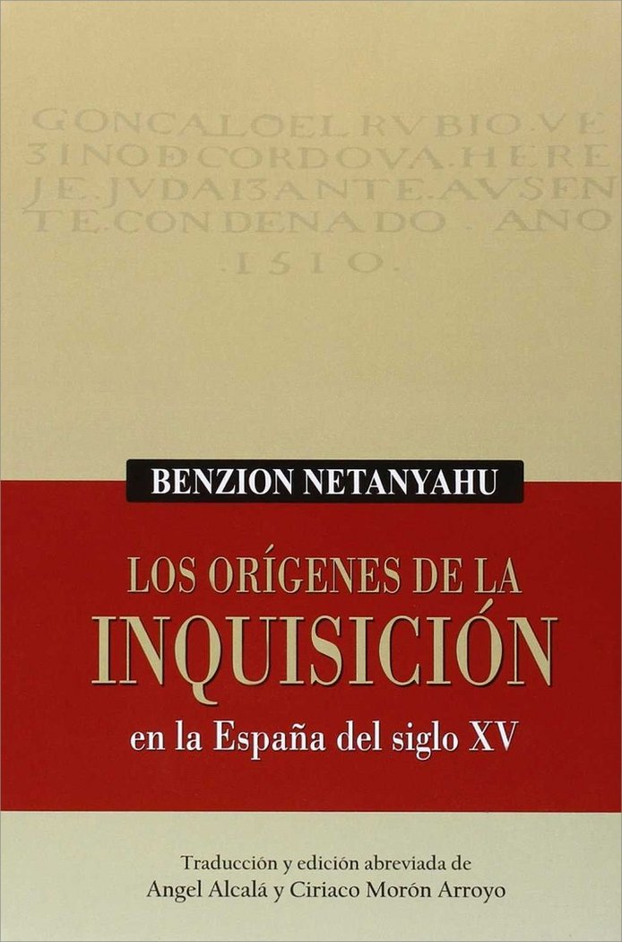 Los Orígenes de la Inquisicion, de Netanyahu, Benzion | portada del libro