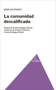 La comunidad descalificada, de Nancy, Jean-Luc | portada del libro