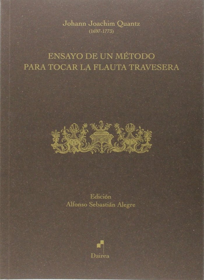 Ensayo de un método para tocar la flauta traveseera, de QUANTZ | portada del libro