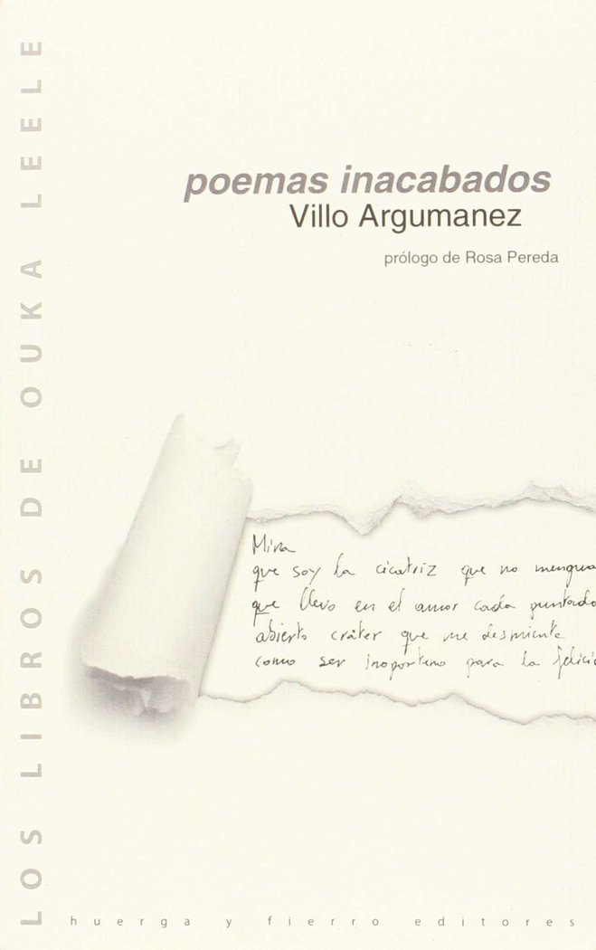 POEMAS INACABADOS, de ARGUMANEZ NAVARRO | portada del libro