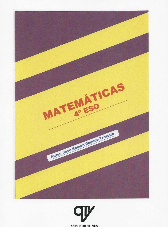 Matemáticas 4º ESO, de Dapena Traseira | portada del libro