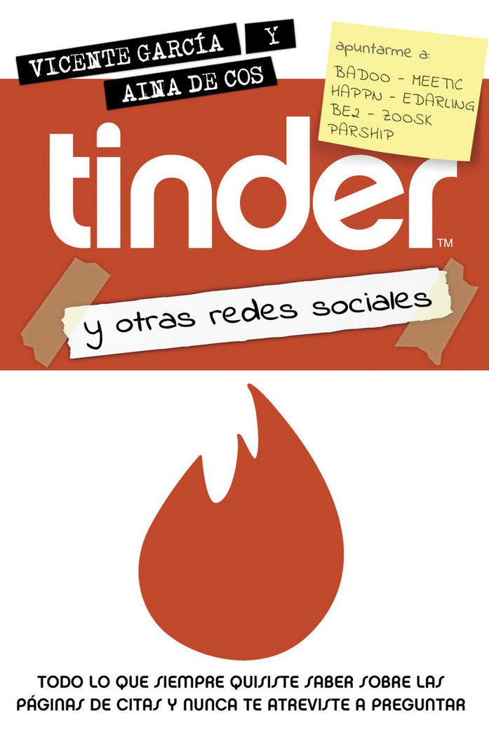 TINDER Y OTRAS REDES SOCIALES, de AINA DE COS Y VICENTE GARCíA | portada del libro
