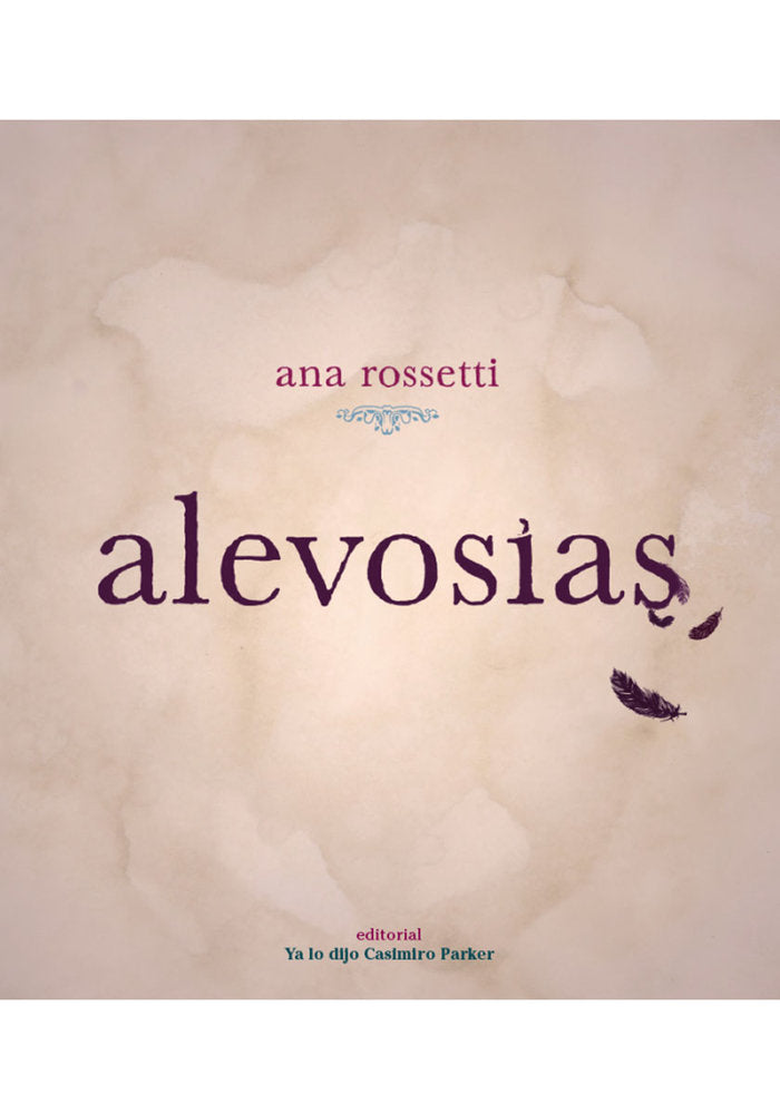 Alevosías, de ROSSETTI, ANA | portada del libro