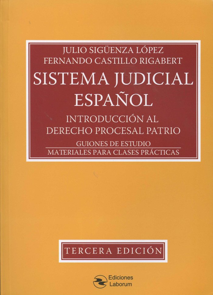 SISTEMA JUDICIAL ESPAÑOL, de SIGÜENZA LOPEZ | portada del libro