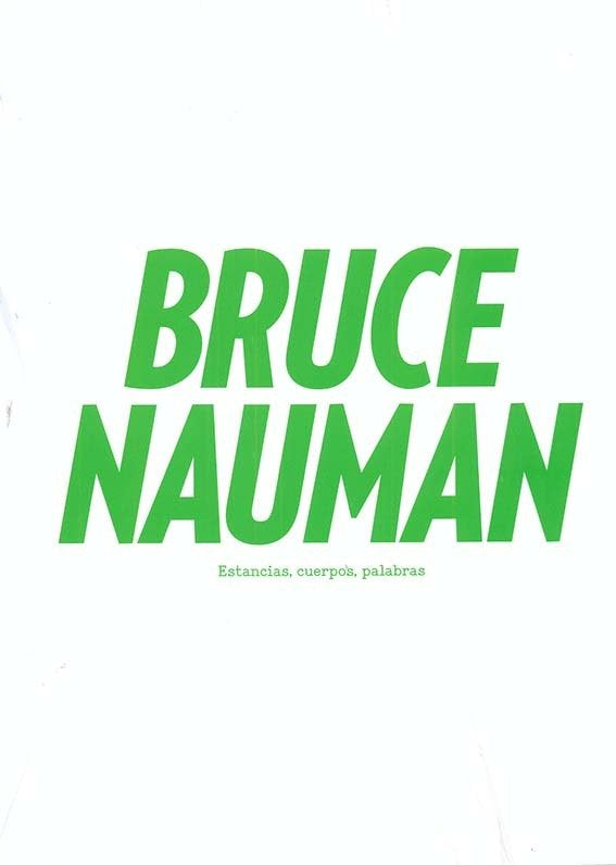 Bruce Nauman, de BRUME | portada del libro