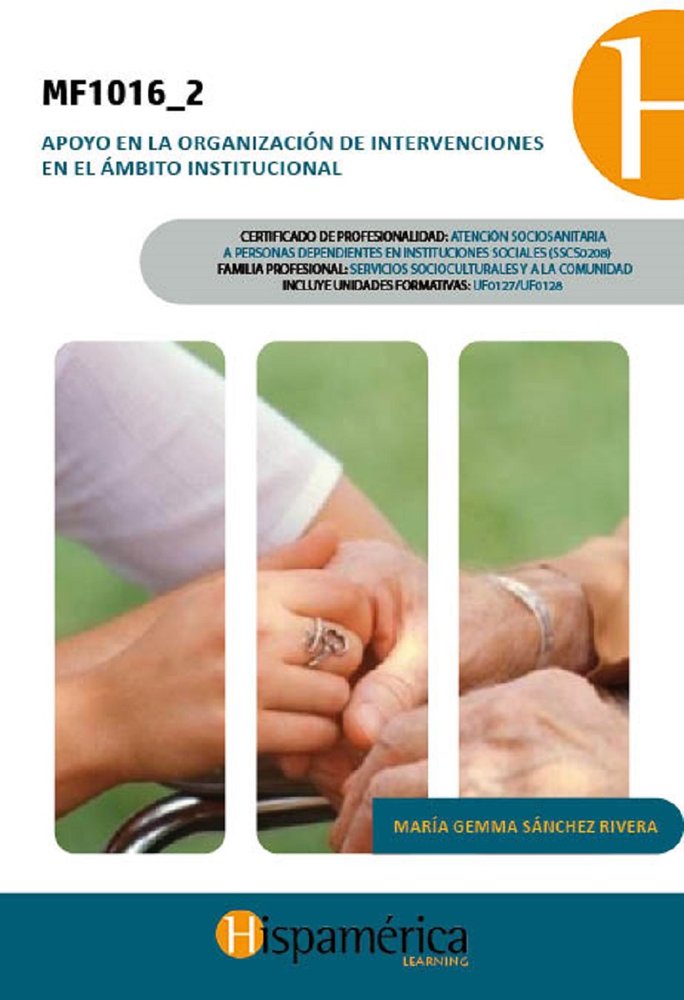 MF1016_2 Apoyo en la organización de intervenciones en el ámbito institucional | portada del libro