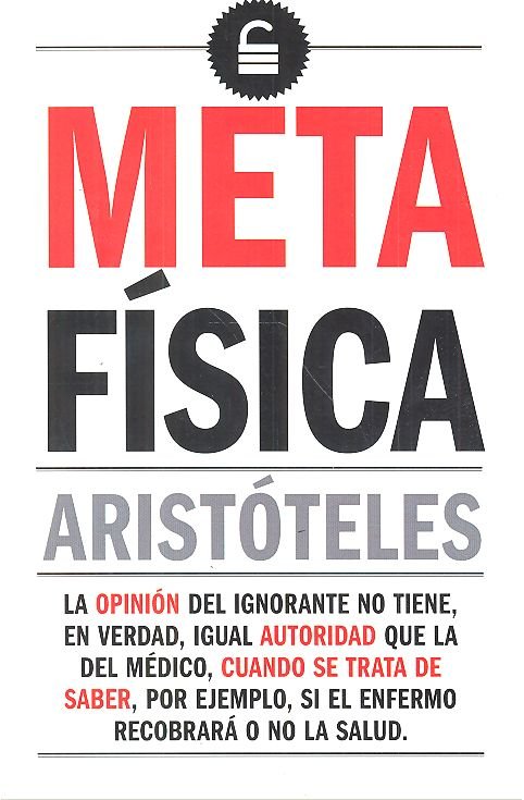 METAFISICA, de ARISTOTELES | portada del libro