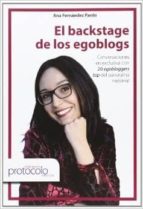 BACKSTAGE DE LOS EGOBLOGS, EL, de Ana Fernández | portada del libro