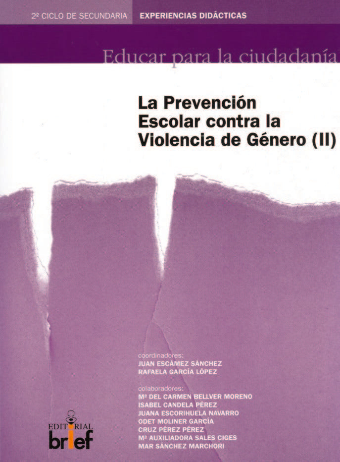 Programa de prevención escolar contra la violencia de género (II), de Escámez Sánchez, Juan | portada del libro