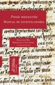 Poesía manuscrita. Manual de investigadores | portada del libro