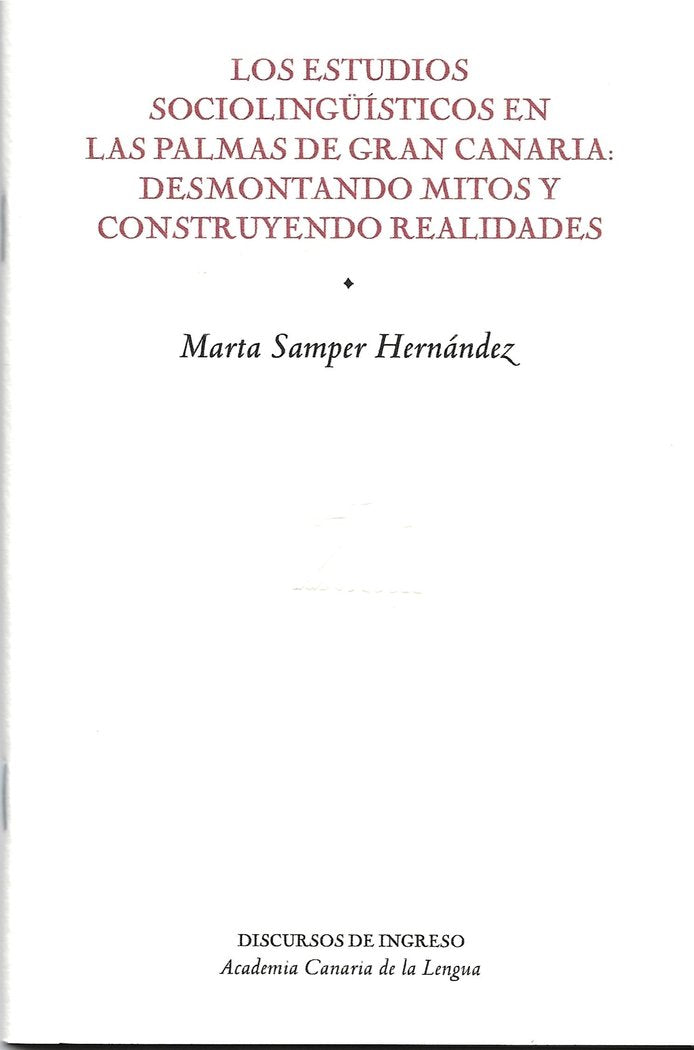 Los estudios sociolingüísticos de Las Palmas de Gran Canaria, de Samper Hernández, Marta | portada del libro