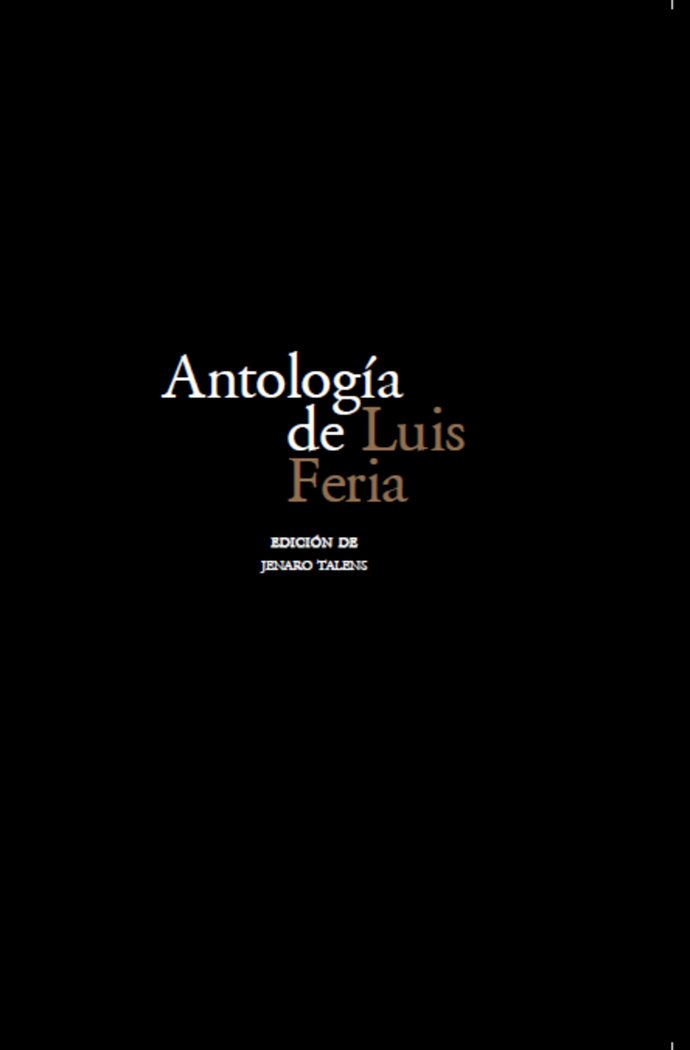 Antología de Luis Feria, de Talens, Jenaro | portada del libro