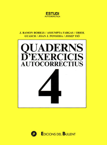 Quaderns d'exercicis autocorrectius 4, de BORR·S HERNANDIS, JOAN RAMON | portada del libro