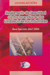 REGLAMENTO DE SEGURIDAD CONTRA INCENDIOS ESTABLECIMIENTOS | portada del libro