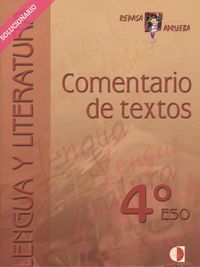 Repasa y aprueba, comentario de textos, 4 ESO. Libro del profesor, de Sánchez Pérez | portada del libro