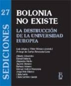 BOLONIA NO EXISTE, de Luis Alegre | portada del libro