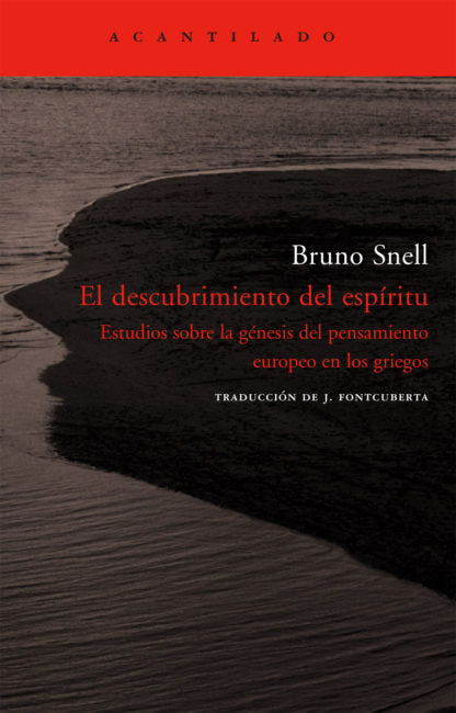 El descubrimiento del espíritu, de Snell, Bruno | portada del libro