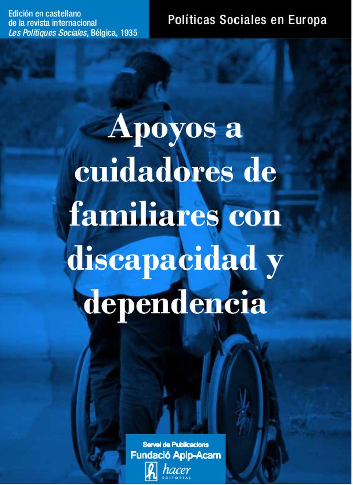 Apoyos a cuidadores de familiares con discapacidad y dependencia | portada del libro