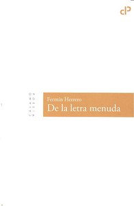De la letra menuda, de Herrero Redondo | portada del libro