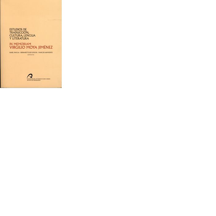 Estudios de traducción, cultura, lengua y literatura, de Pascua | portada del libro