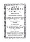 Arte de herrar caballos, de Guerrero Ludeña, Bartholomé | portada del libro