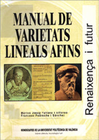 MANUAL DE VARIETATS LINEALS AFINS, de Fullana I Alfonso | portada del libro