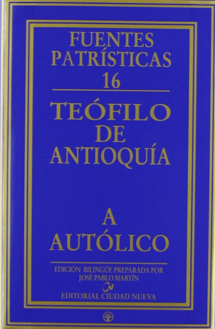 A Autólico, de Teófilo de Antioquía | portada del libro