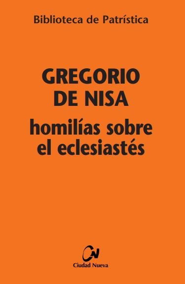 Homilías sobre el Eclesiastés, de Gregorio de Nisa | portada del libro