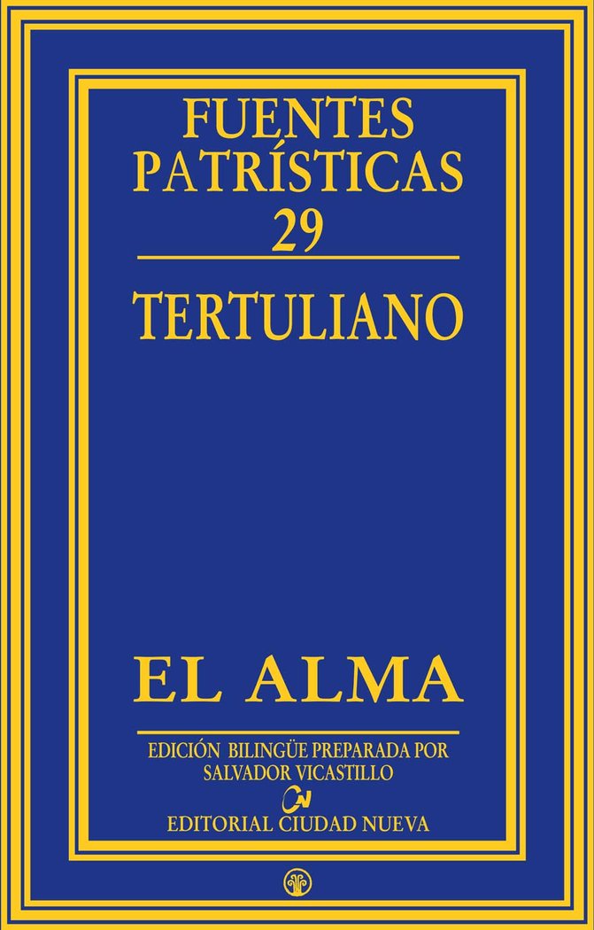 El alma, de Tertuliano | portada del libro