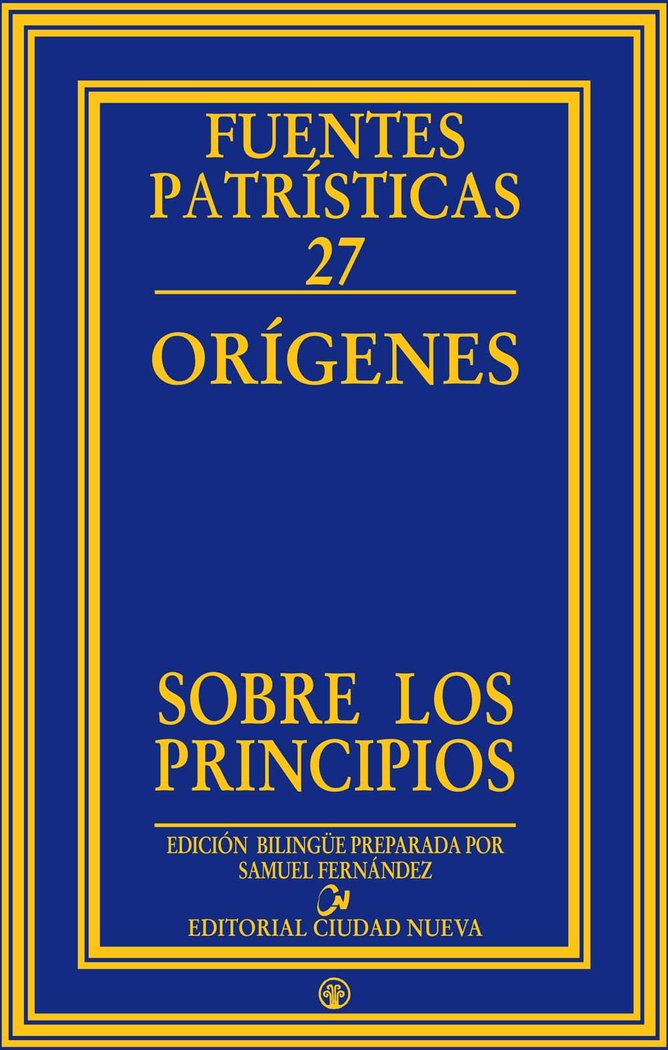 Sobre los principios, de Orígenes de Alejandría | portada del libro