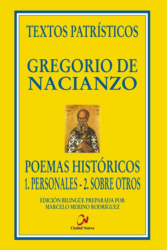 POEMAS HISTORICOS 1 PERSONALES 2 SOBRE OTROS, de GREGORIO DE NACIANZO | portada del libro