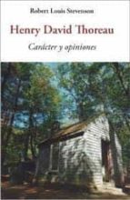 HENRY DAVID THOREAU, de Robert Louis Stevenson | portada del libro