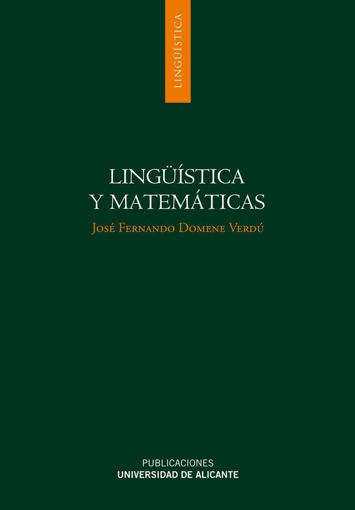 Lingüística y Matemáticas, de Domene Verdú | portada del libro