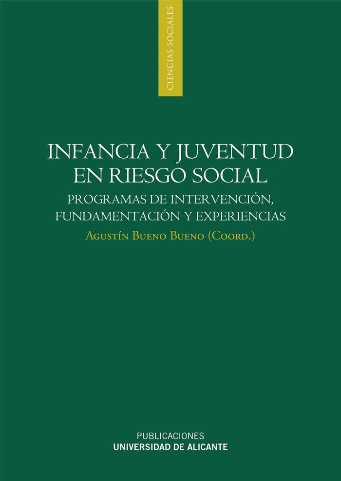 Infancia y juventud en riesgo social, de Rosser Limiñana | portada del libro